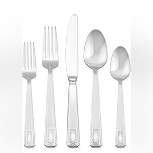Argent Orfevres Cabriole Art Deco 5-Piece 18/10 Stainless Flatware Place Setting